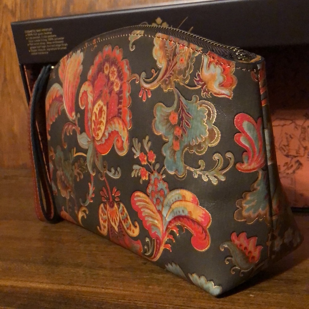 NIB-Patricia Nash-Italian Floral Paisley-Aritzo-Cosmetic Case/WristletClutch-$89 - Picture 3 of 12